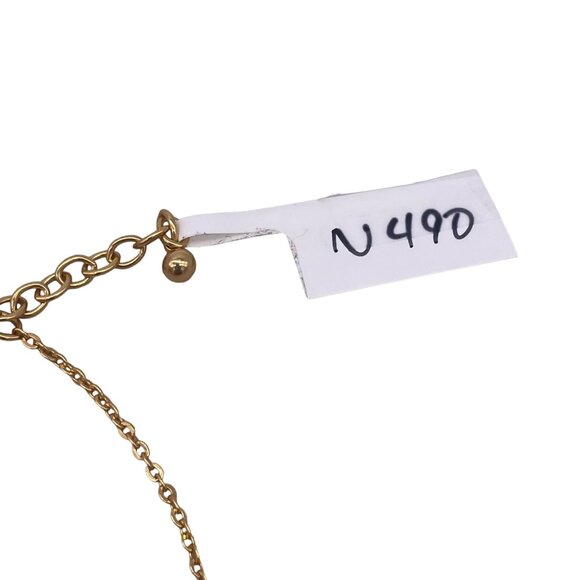 RARE Patricia Locke Gold-Plated Necklace Pink & Green Crystal Pendant N490 2012 - Picture 4 of 6